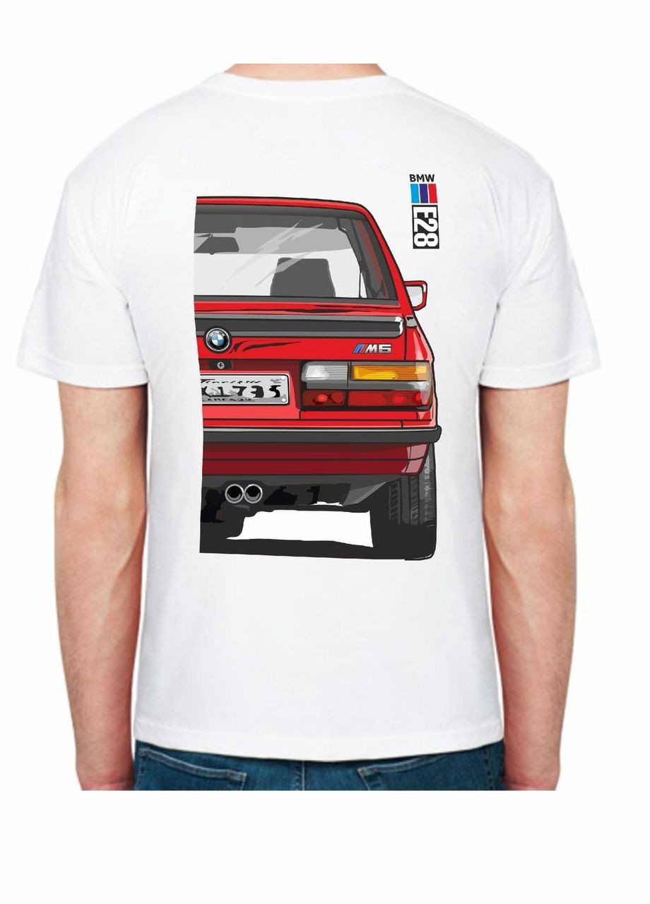 Белая мужская футболка с принтом bmw e28 motorsport fr 107228 m белая Avtolife