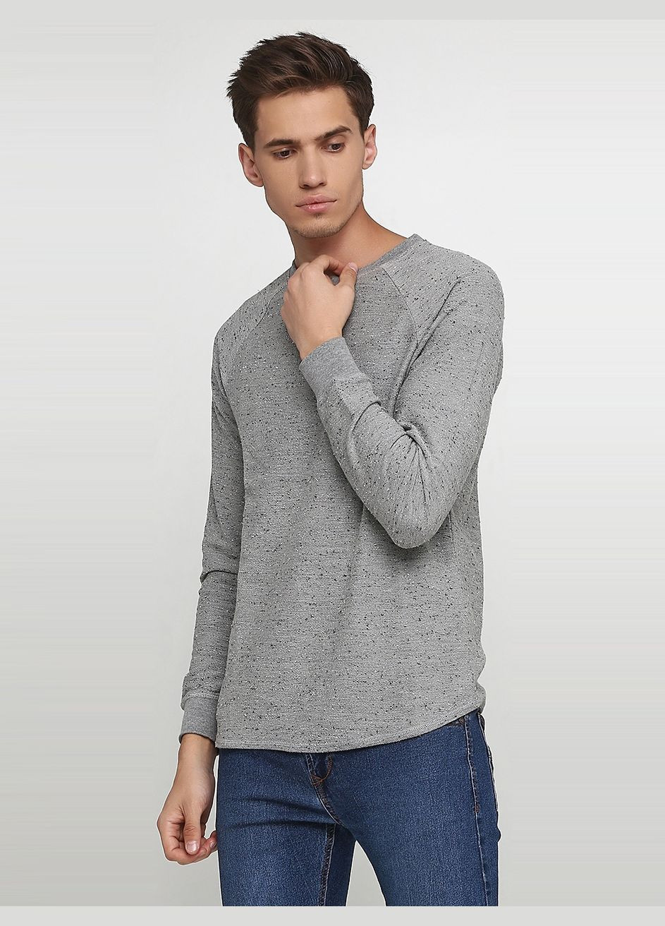 Серый лонгслив H&M