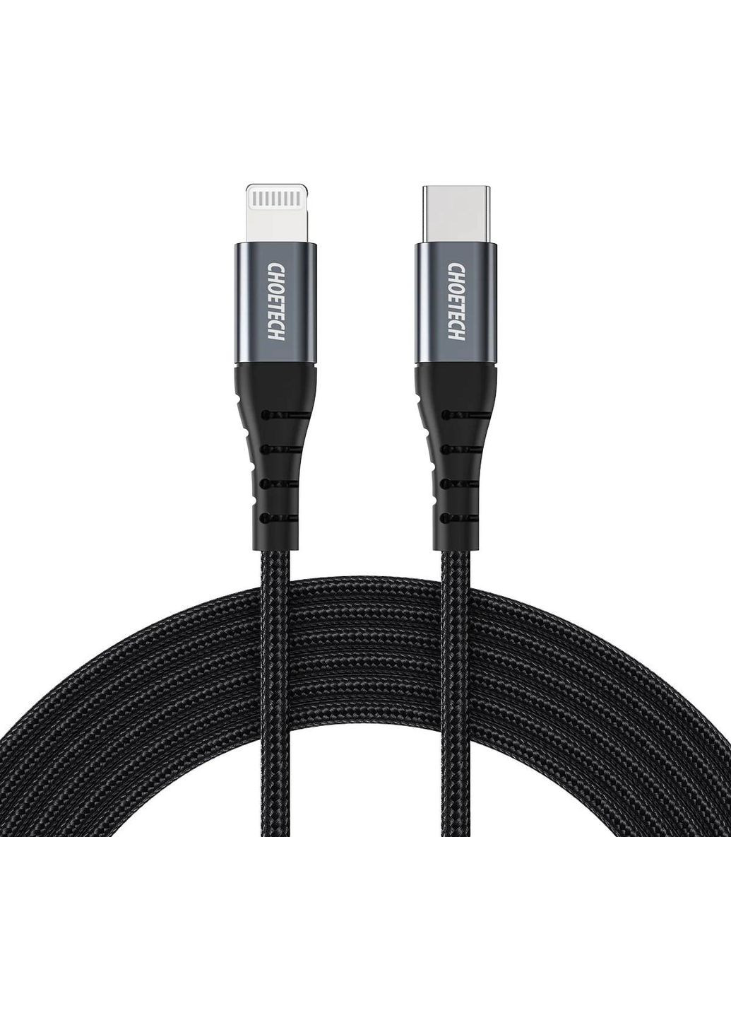 Кабель USB3.1 TypeC M-Lightning M, 2.0 м, MFi PD 20W, оплетка, черный CHOETECH (315143754)