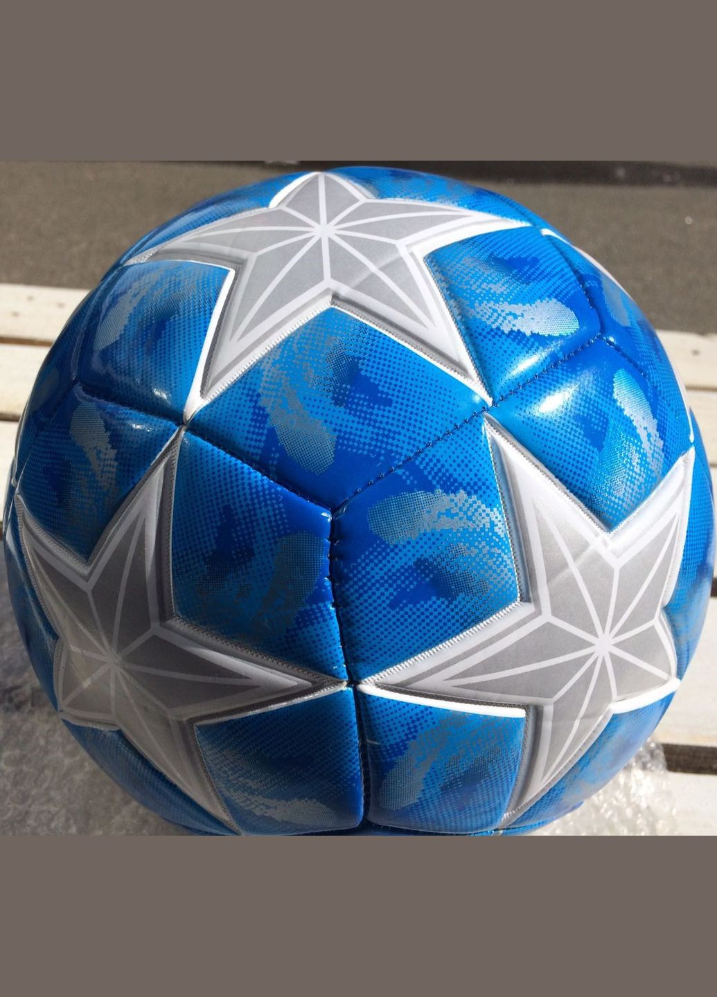 М'яч футбольний EN 3193 розмір, PU, 3,5мм, ламінир, синьо-сірий, 400-420г Profi (301648545)