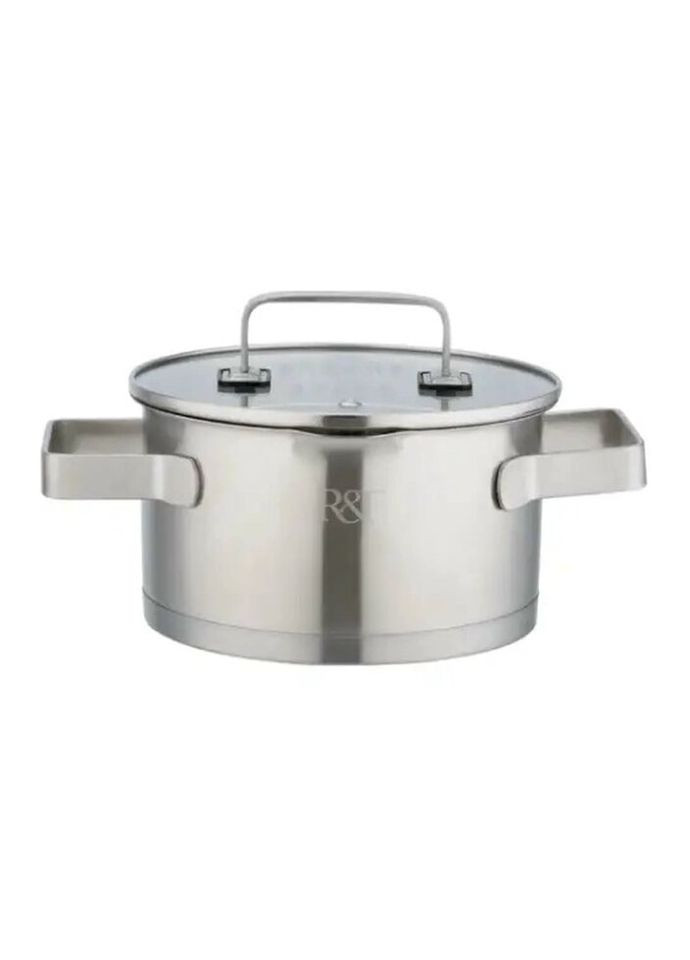 Каструля з кришкою Riley Tailor Loft 104124 24 см 6 л срібляста No Brand (319552329)