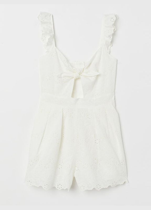 Мереживний комбінезон H&M однотонний білий