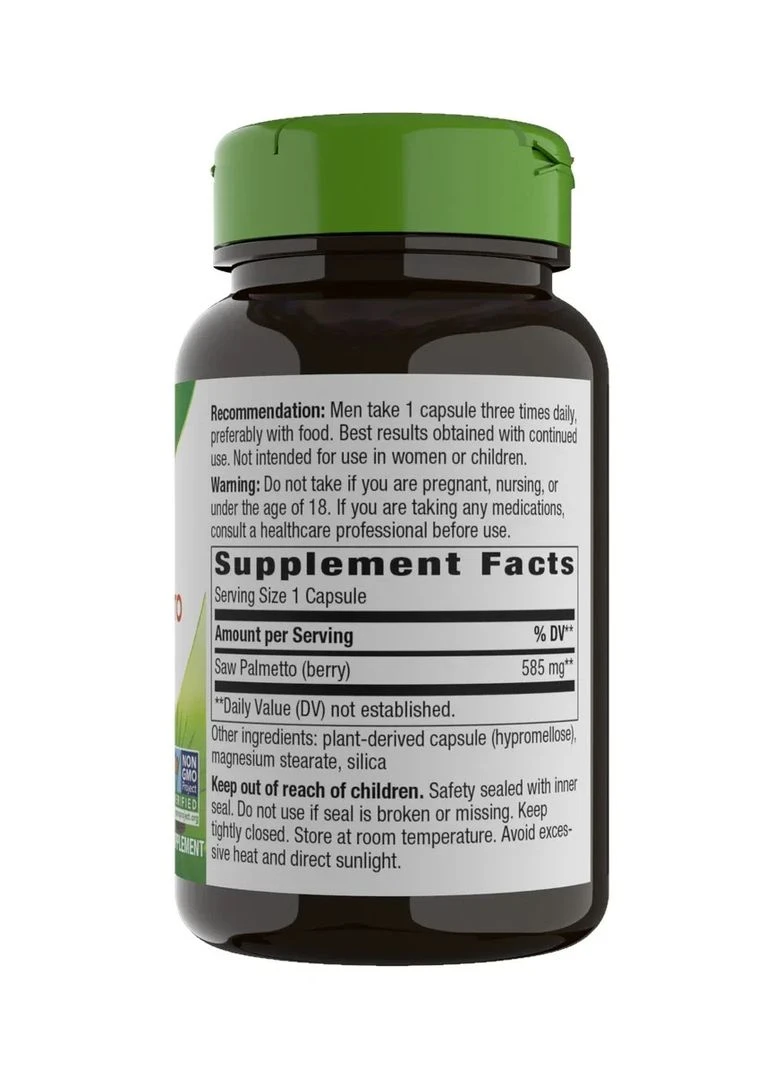 Со Пальметто Saw Palmetto ягоды 585 мг 100 вегетарианских капсул Nature's Way (361116260)
