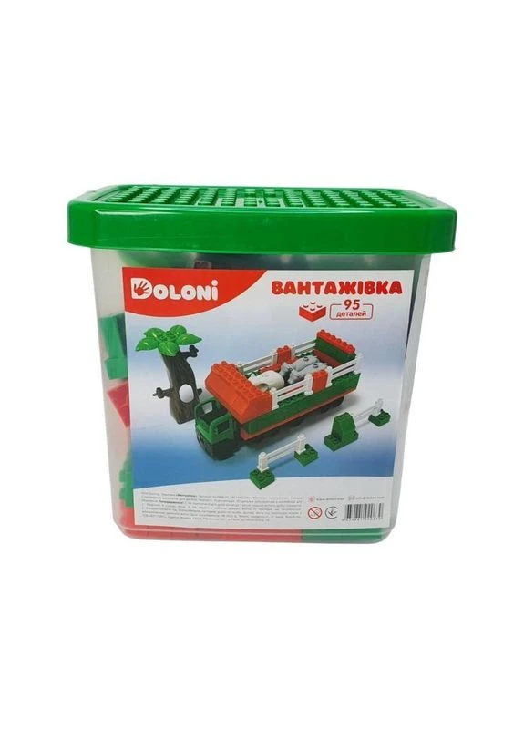 Конструктор "Грузовик" 013888/10 в пластиковом боксе, 95 деталей No Brand (388535048)