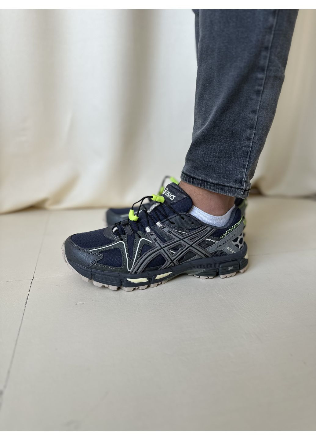 Сірі Осінні кросівки чоловічі asics gel-kahana 8 dark grey gore-tex асікс гель кахано No Brand