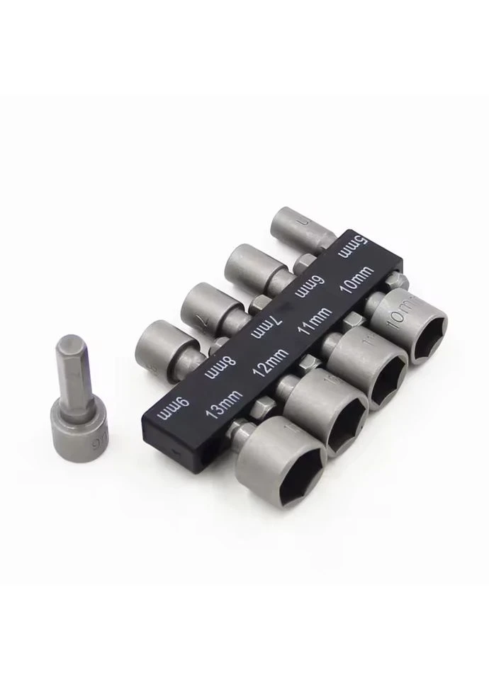 Набор торцевых головок для шуруповерта RIAS 1/4" 5-13 мм 9 шт (3_06458) No Brand (402483462)