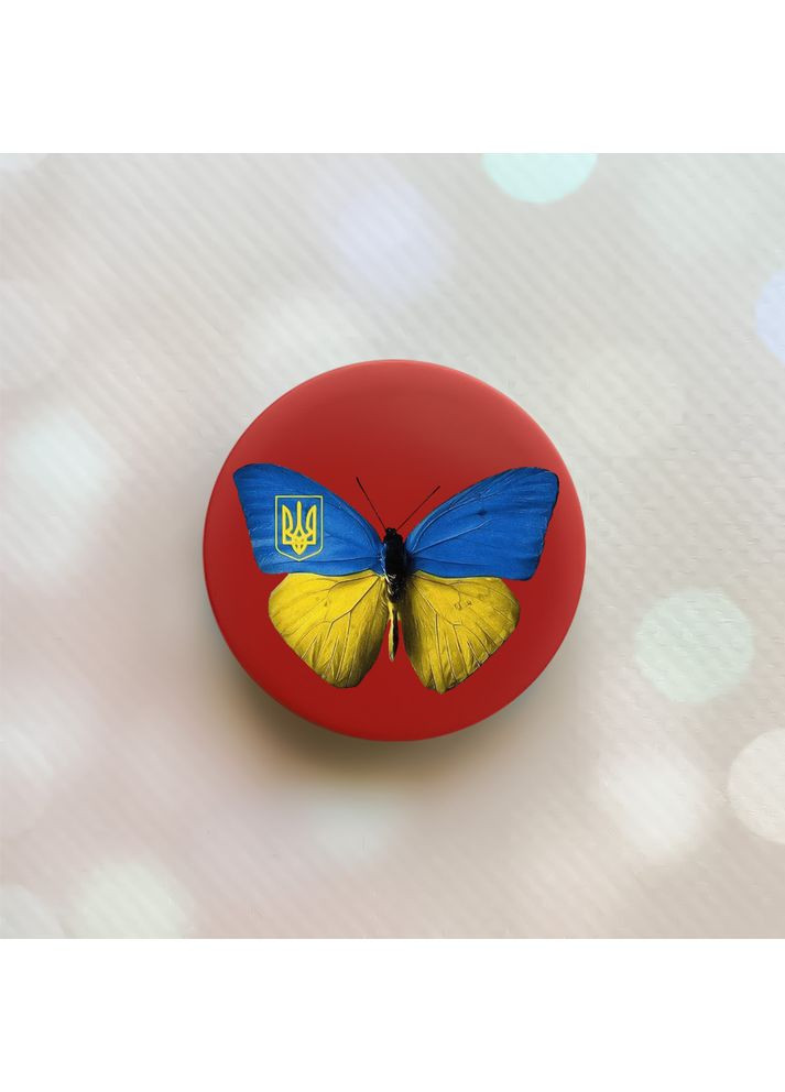 Тримач для смартфона / планшета попсокет Popsocket Червоний:: Метелик Україна (принт 255) Creative (360712025)