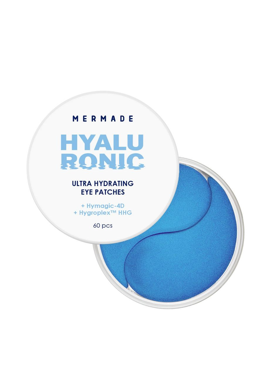Патчі для шкіри навколо очей зволожувальні 4D Hyaluronic Acid & Аnti-thirst technology 60 шт MERMADE (316715798)