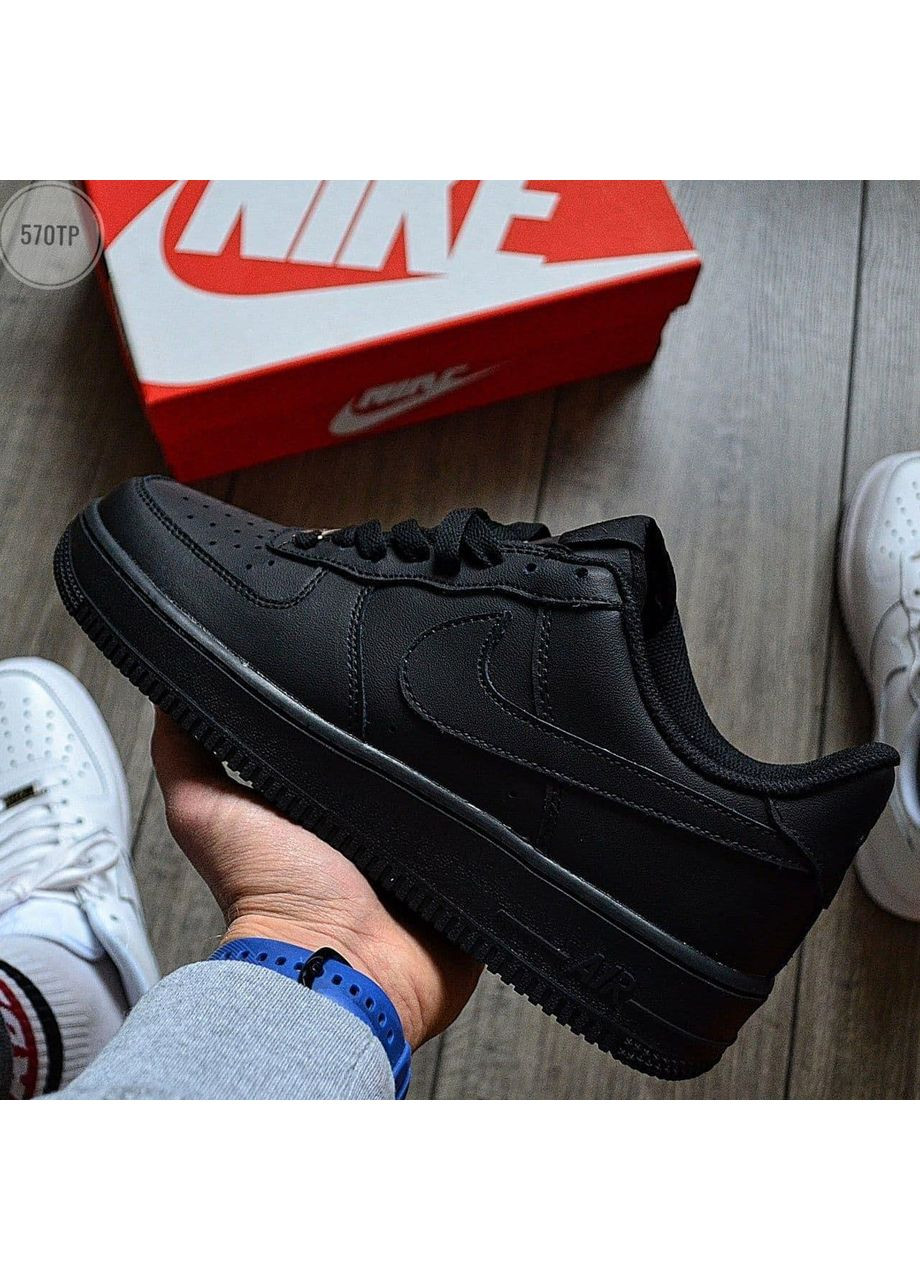Чорні Осінні чоловічі кросівки Nike Air Force 1 Low 07 Premium Black CW2288 Найк Аир Форс 1
