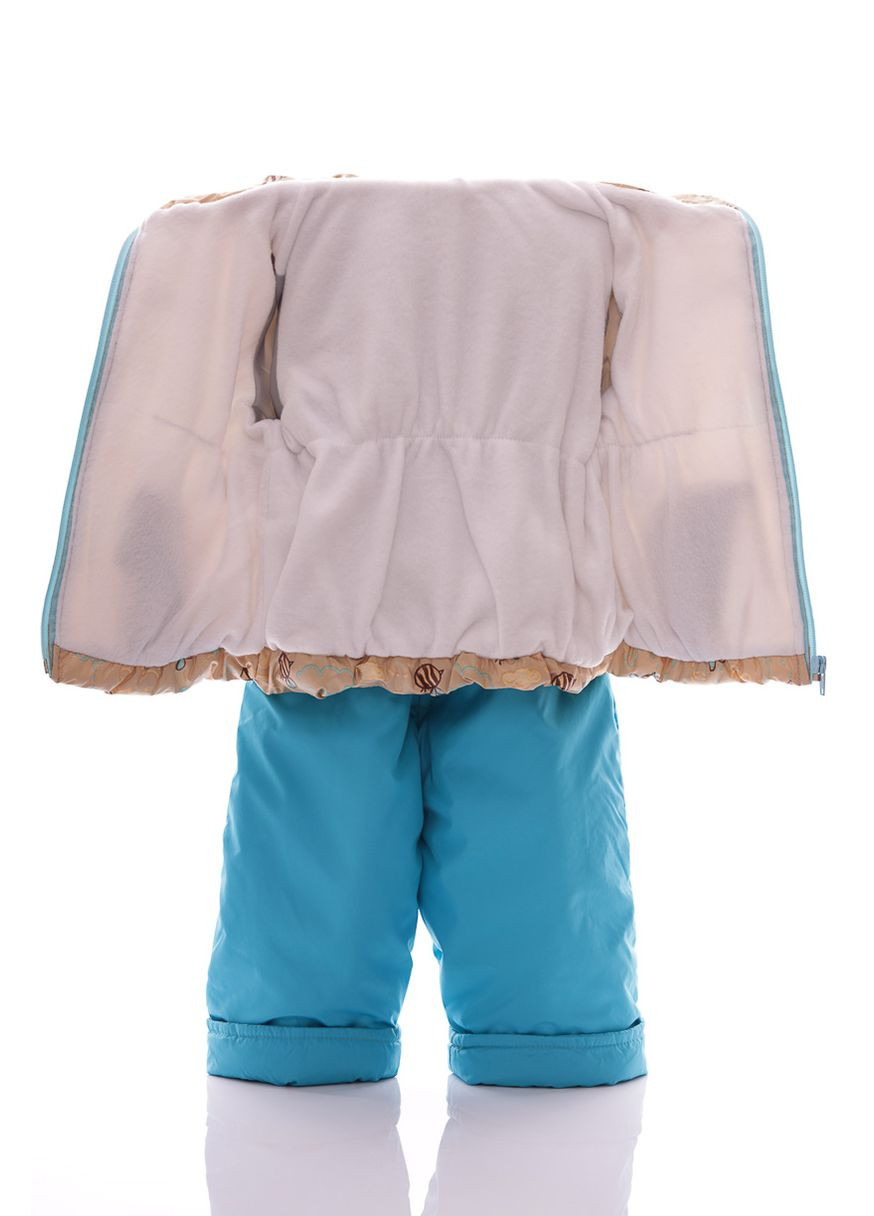 Бежевый демисезонный комбинезон на флисе для мальчика с пчелками ноль кроха бежевый 86 см (28001) BABYKROHA