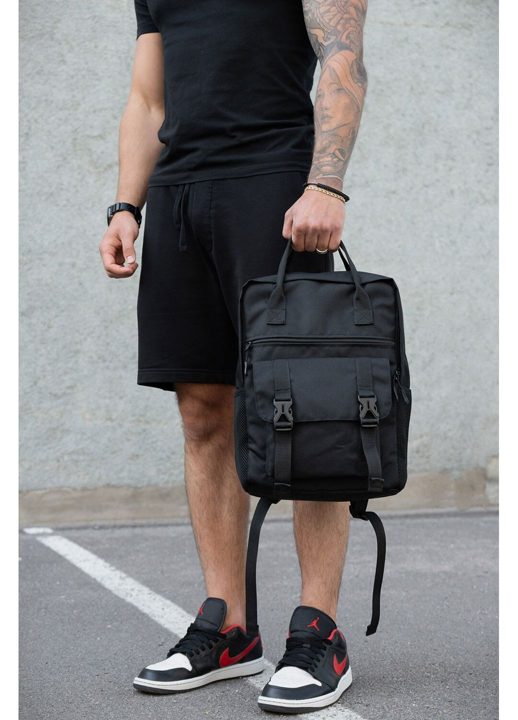 Чоловічий Міський Молодіжний Рюкзак-Сумка LITIY Для Ноутбука Black Without (360641972)