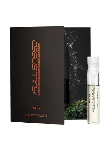 Открытка с пробным образцом Туалетная вода Full Speed, 0.6 мл Avon (367622520)