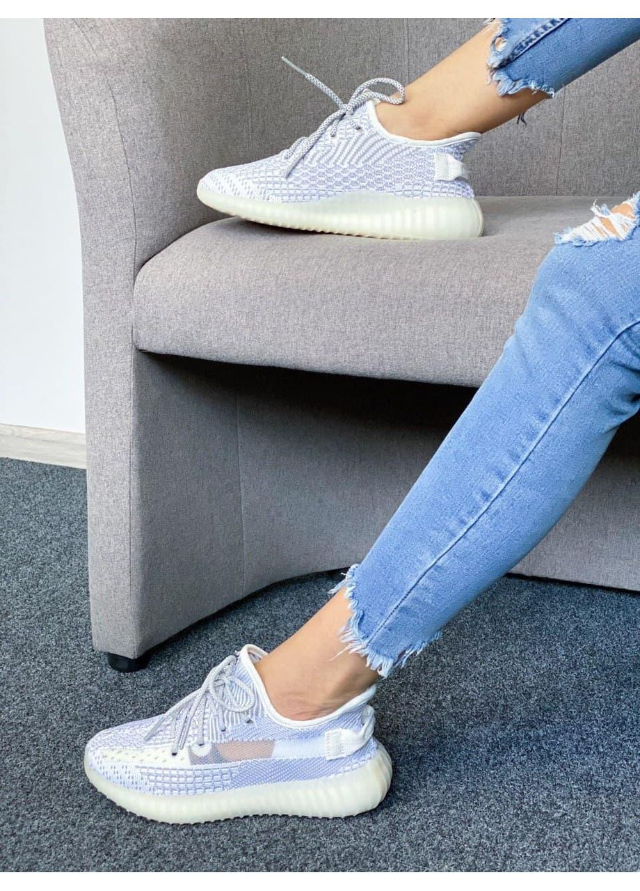 Сірі Осінні кросівки чоловічі adidas yeezy boost 350 v2 static reflective laces адідас ізі буст No Brand