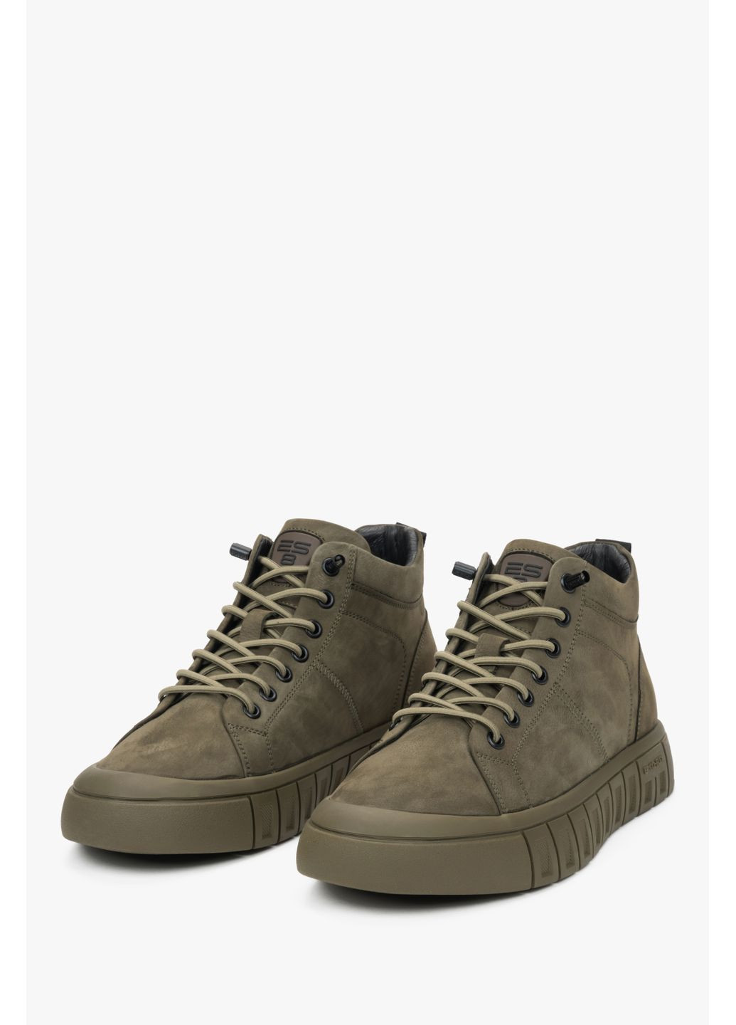 Зеленые осенние ботинки, цвет зеленый ES8