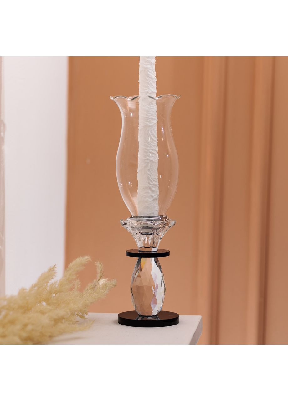 Підсвічник скляний 7×25.5 см підсвічник декоративний келих на ніжці HP-4-1S Yiwu (369142677)