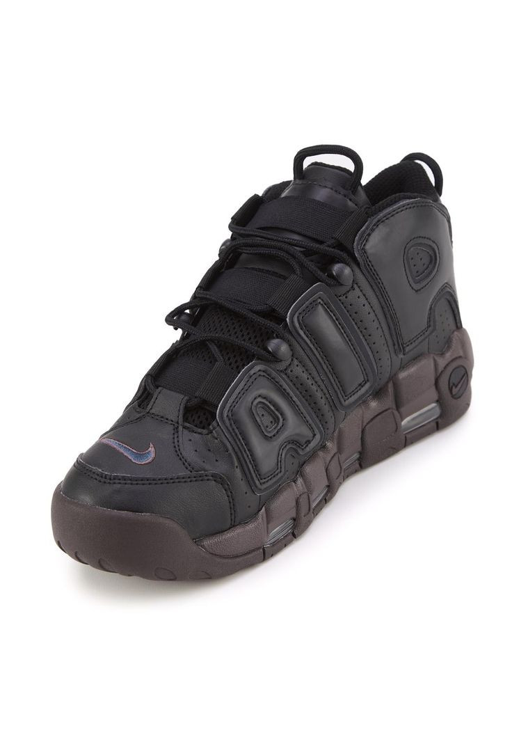 Чорні Осінні кросівки чоловічі nike air more uptempo black brown найк аір мор аптемпо No Brand