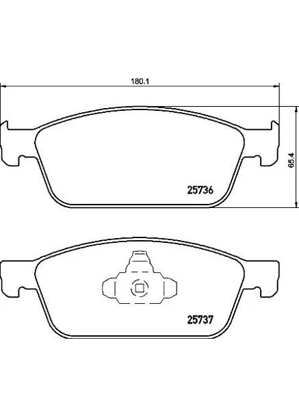 Тормозные колодки дисковые P24 157 Brembo (390291261)