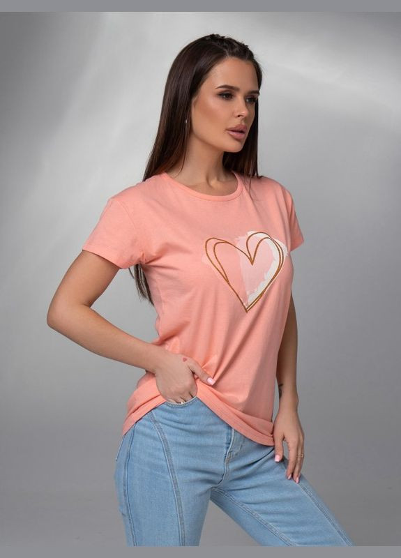 Футболка WN20-598 персиковая ISSA PLUS - (317396977)