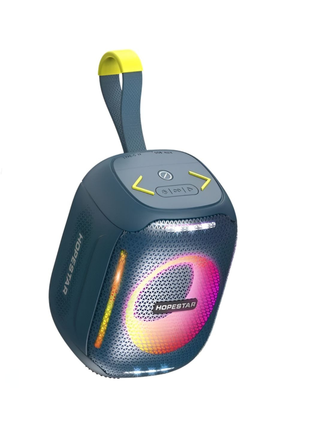 Портативна бездротова Bluetooth-колонка Party 300 mini з RGB підсвічуванням Синій Hopestar (316510501)