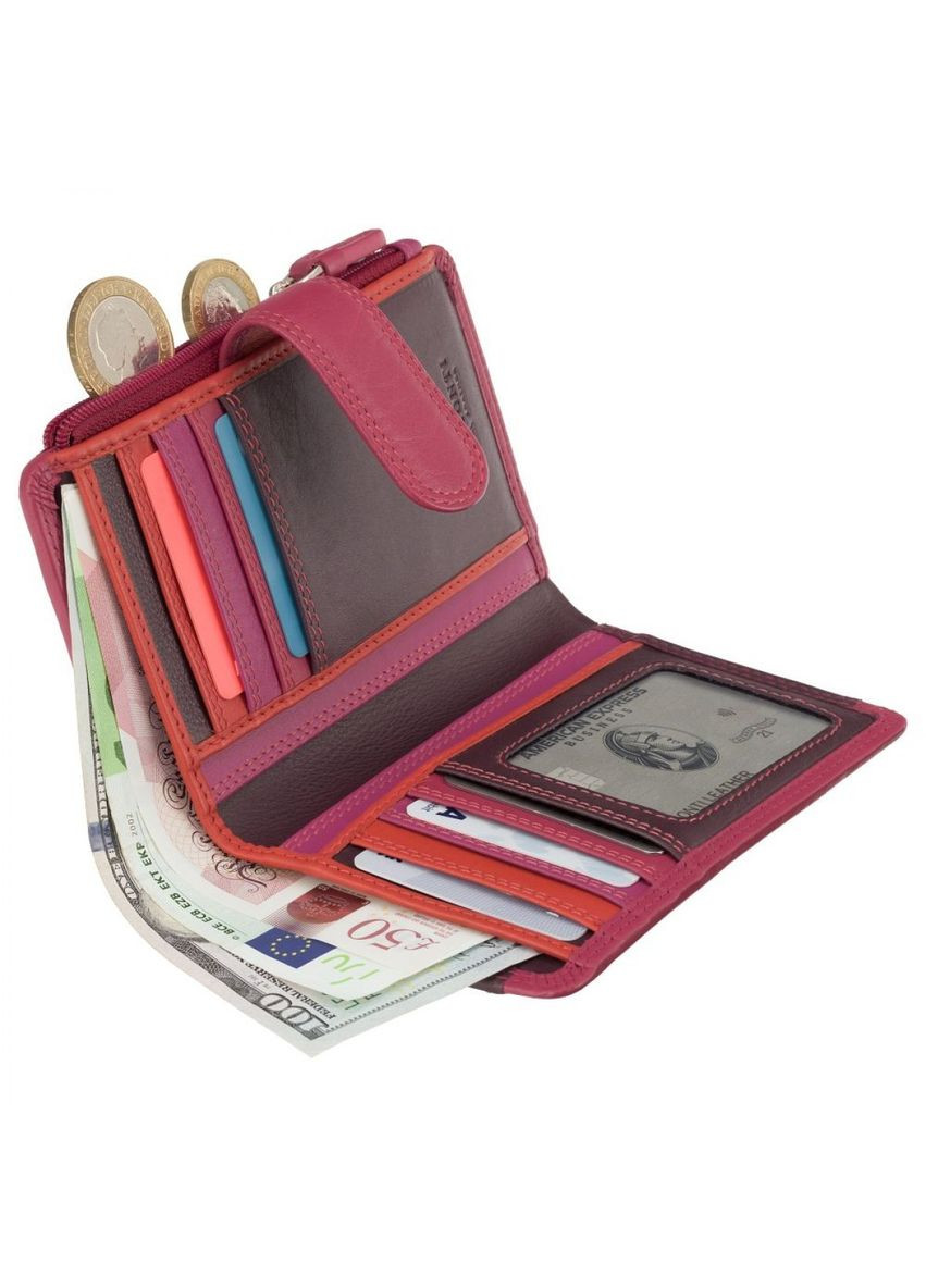 Гаманець жіночий шкіряний сливовий RB97_plum multi Visconti (336377637)