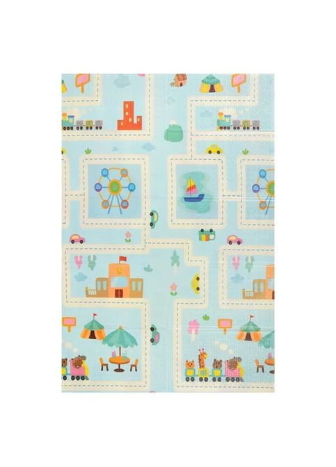 Двосторонній розвиваючий термокилимок EVA D-14710 Ведмежатко та дорога 200 х 180 см з сумкою Bambi (356893329)