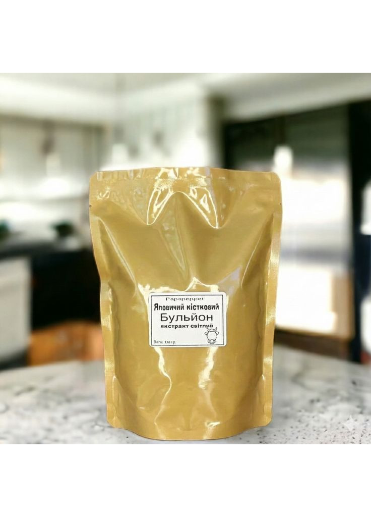 Бульйон кістковий яловичий готовий тривалого зберігання 350 гр. Papapepper No Brand (371922821)