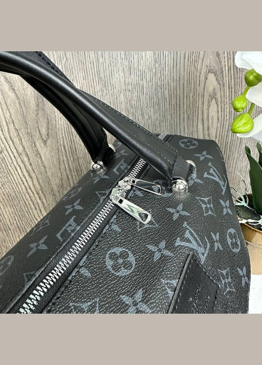 Большая вместительная женская сумка из экокожи с плечевым ремнем черная (sku_1097ЧЛ) No Brand (330576102)