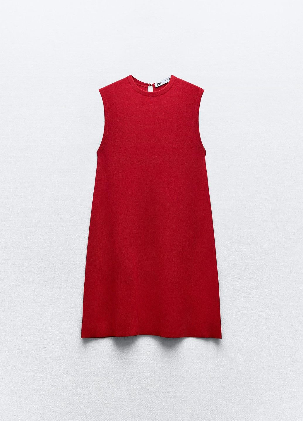 Красное повседневный платье Zara однотонное
