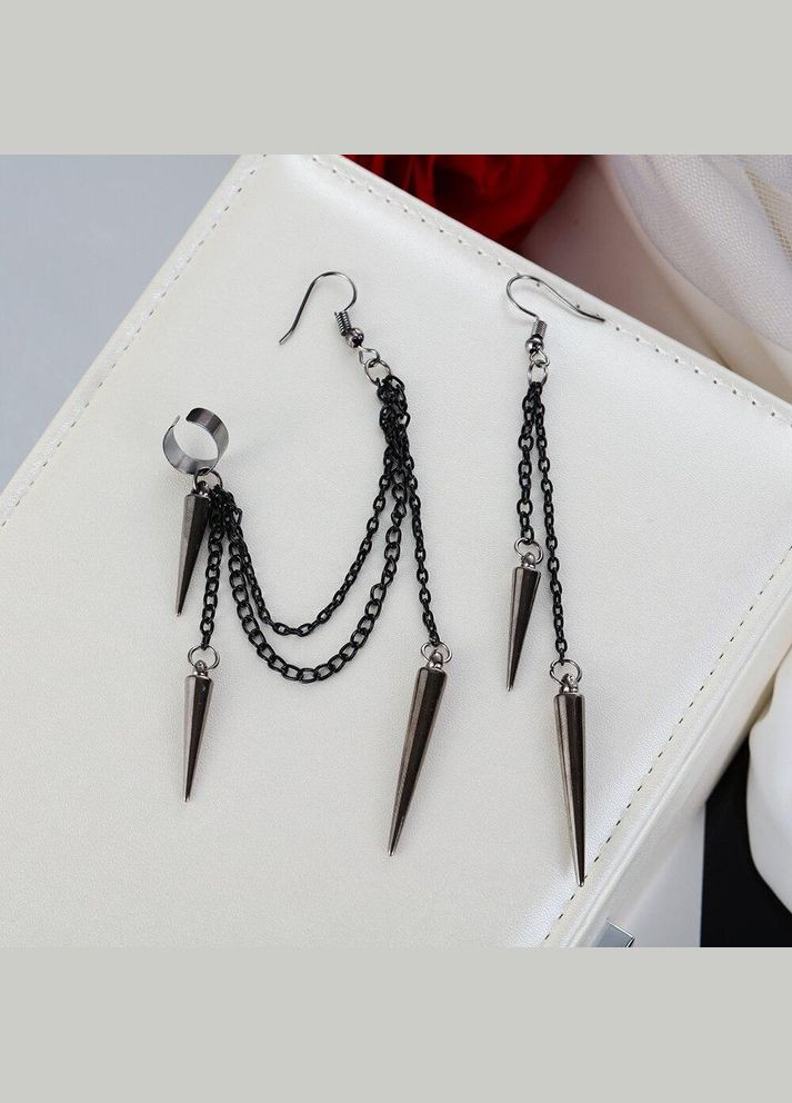 Набор кафф и серьга с шипами комплект No Brand (338228708)