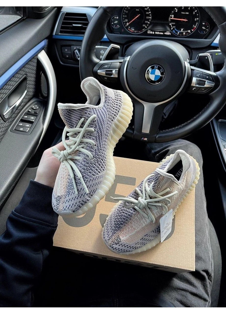 Цветные демисезонные кроссовки мужские adidas yeezy boost 350 v2 ash pear адидас изи буст No Brand