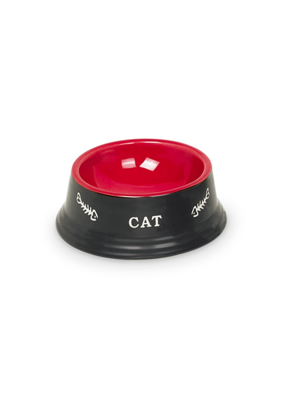 Миска 73386 для котів та собак керамічна чорночервона 14 см 240 мл Nobby (267727021)