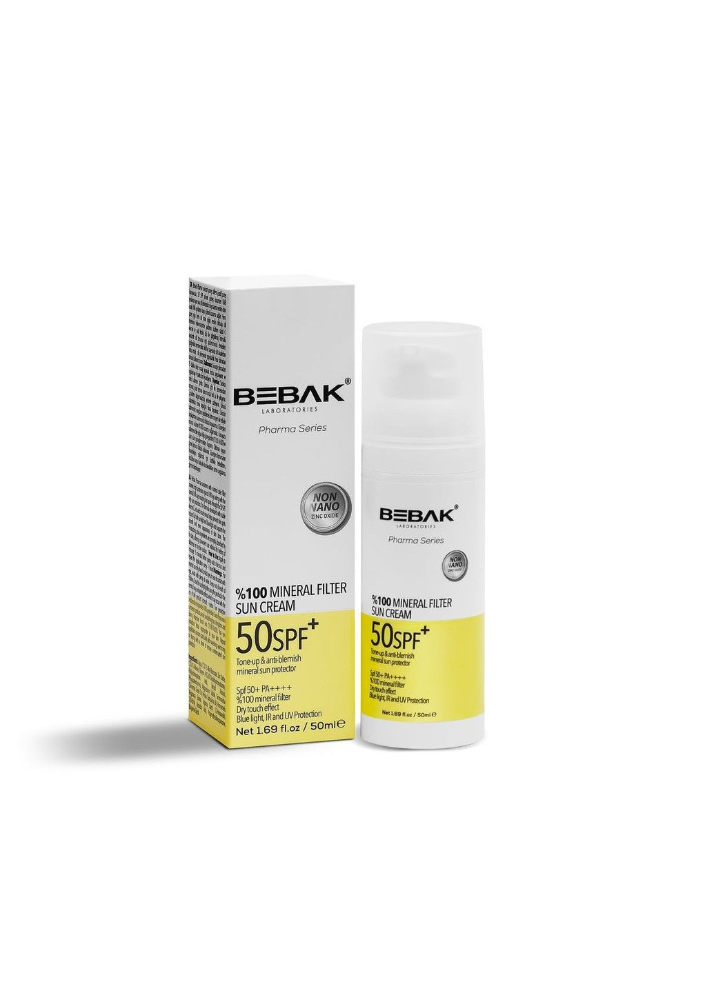 Сонцезахисний мінеральний крем для обличчя Spf 50 Pharma, 50 мл Bebak (324414014)
