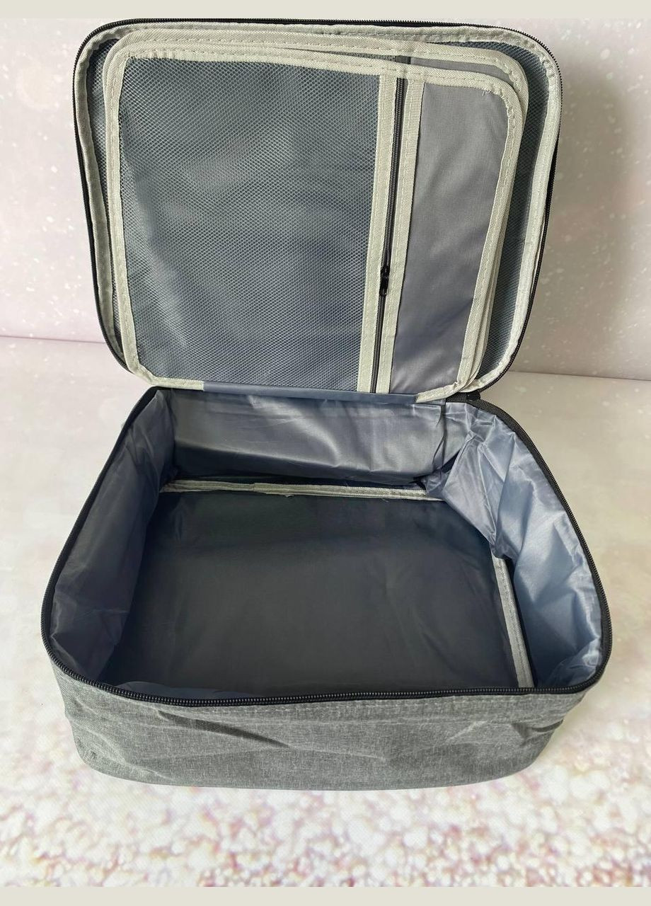 Кейс-органайзер для документів і гаджетів з кодовим замовком Сіра No Brand (321971923)