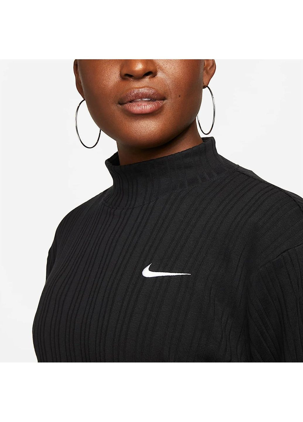 Женская кофта Sportswear Ribbed Jersey Black Nike (365962485)