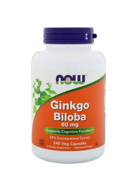 Ginkgo Biloba 60 mg 240 Veg Caps Now Foods (362419093)