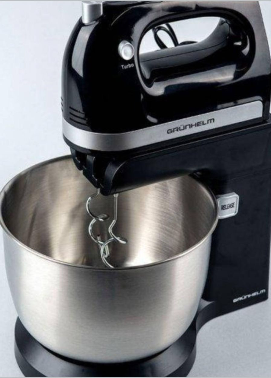 Миксер стационарный GRM662B с металлической чашей 3.5 л 500 Вт Черный Grunhelm (346494015)