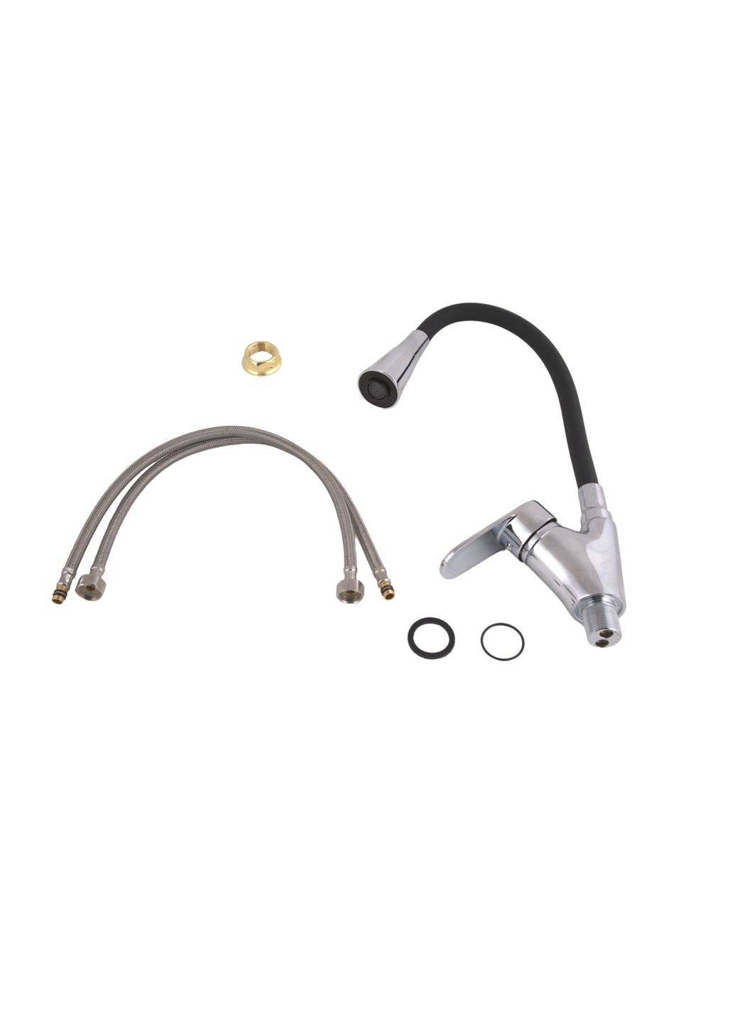 Смеситель для кухни Tani с гибким изливом (k40) LDTAN007F3BCR37649 Chrome/Black LIDZ 007F3 (346492368)