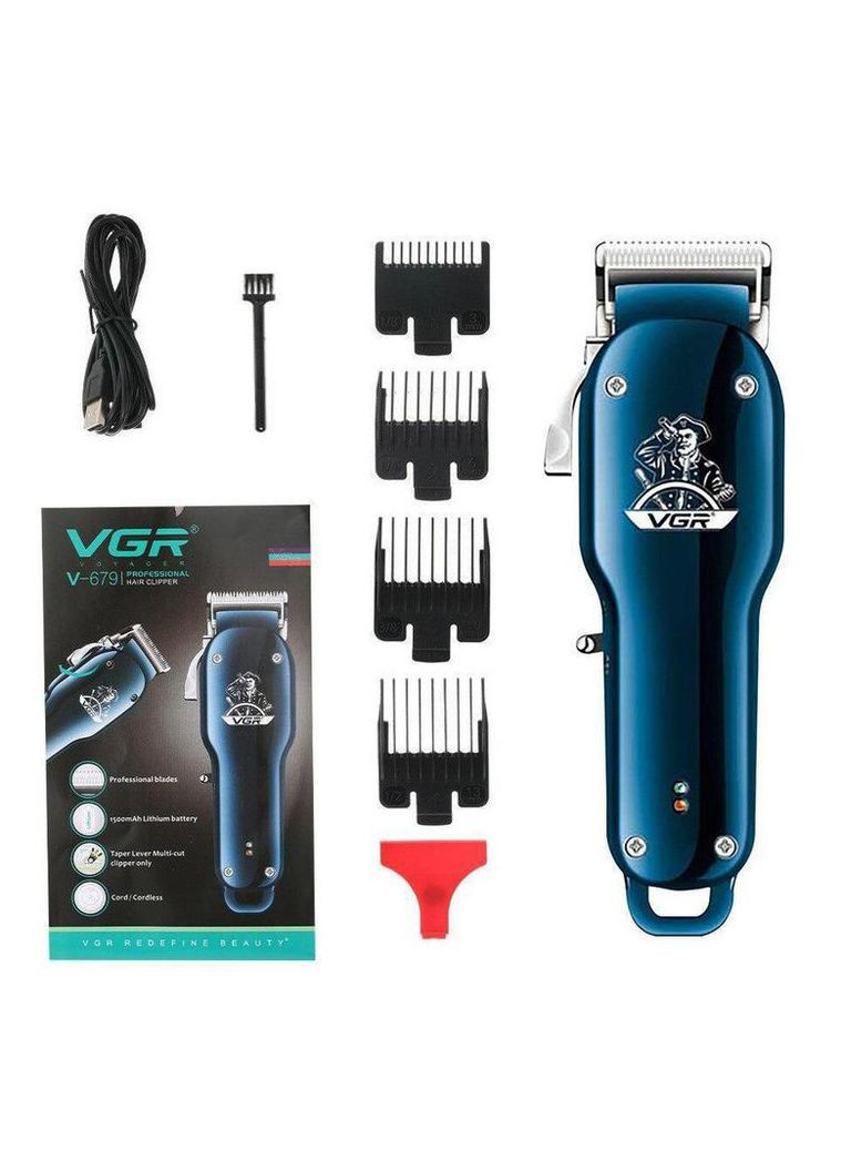Профессиональная аккумуляторная беспроводная машинка V679 для стрижки волос. VGR (297331564)