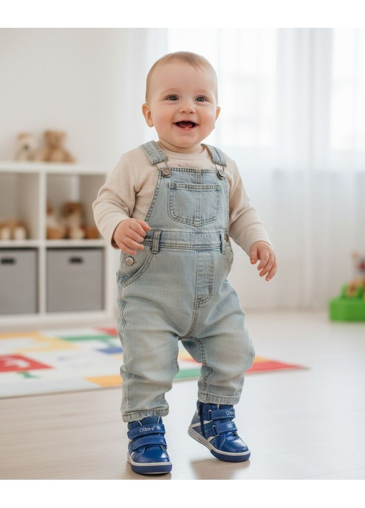 Утеплені демісезонні черевики на липучках осінні ортопедичні хайтопи для малюка на флісі Клібі Clibee (362378422)