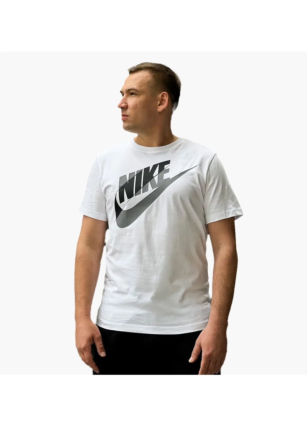 Белая мужская футболка air block futura logo t-shirt white Puma