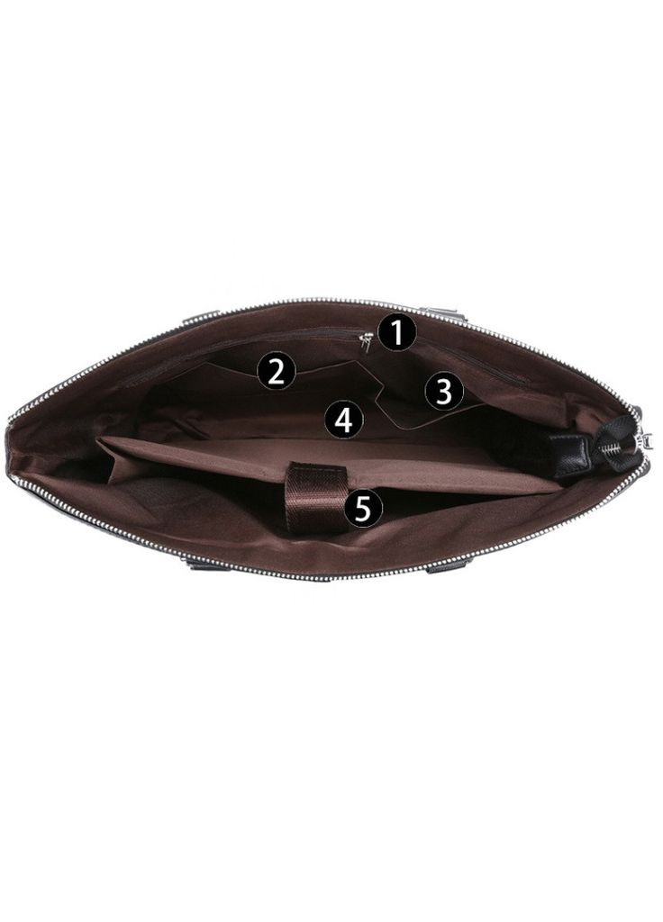 Мужская сумка для документов А4 портфель дипломат эко кожа Темно-коричневый No Brand (301212283)