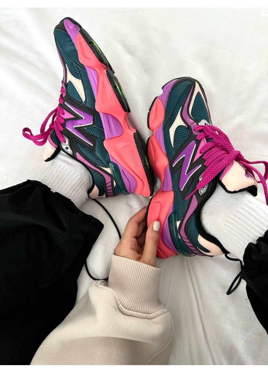 КРОССОВКИ ЖЕНСКИЕ NEW BALANCE 9060 PURPLE ACID НЬЮ БЕЛАНС 9060 No Brand синие демисезоны (367168758)