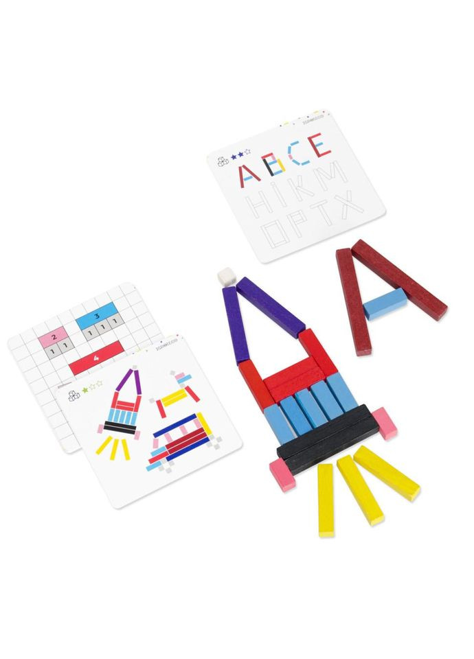 Навчальний набір "Палички для рахунку Кюїзенера" Igroteco 900385, 56 деталей No Brand (330606344)