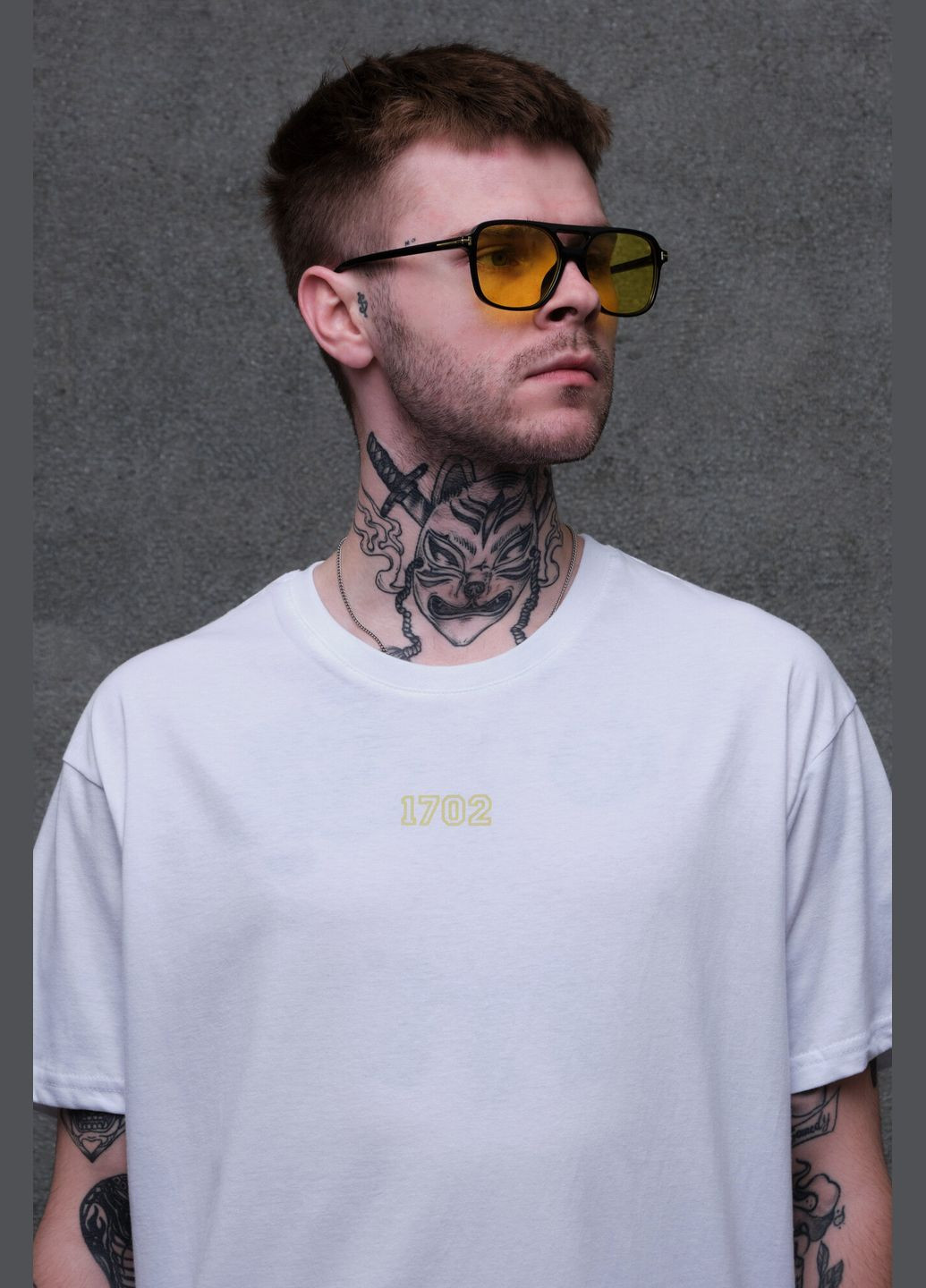 Черная мужская оверсайз футболка с принтом pop culture white Without