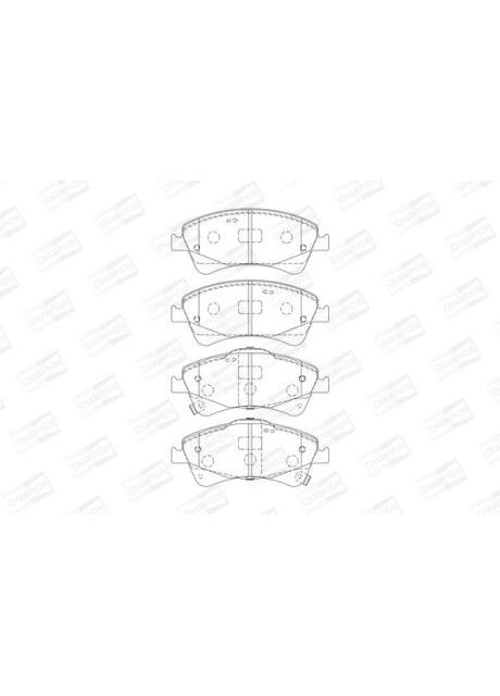 Колодки гальмівні дискові передні Toyota Avensis (T27) (08-18) (572600CH) Champion (362091894)