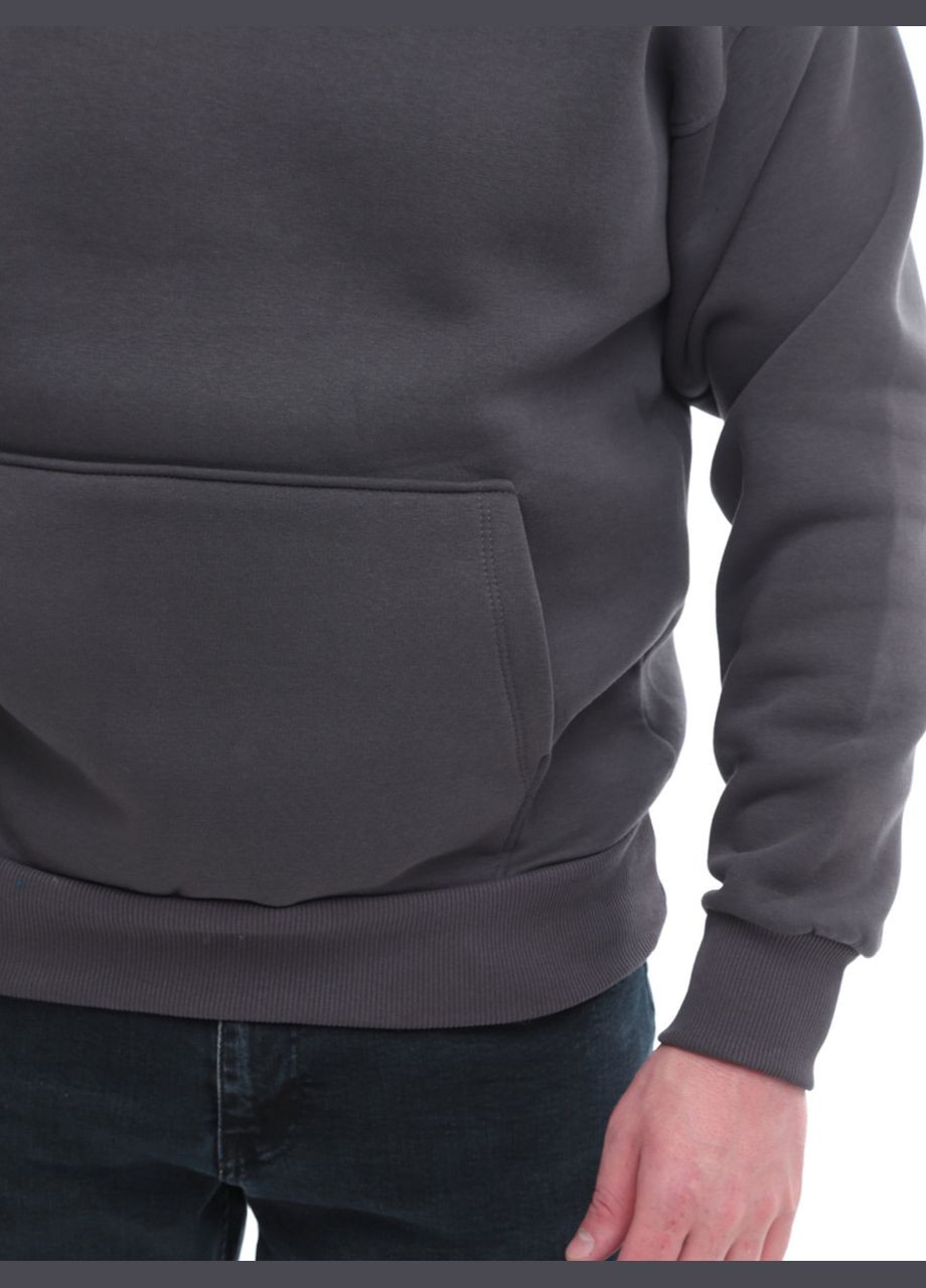 Худі чоловіче сіре на флісі однотонне JEANSclub Вільна (304028329)