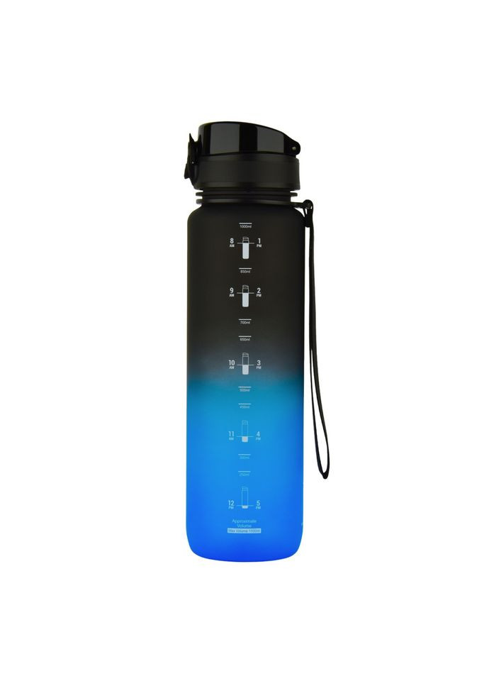 Бутылка для воды UZSPACE 3038(Black-Blue) 1000 мл, черно-синяя No Brand (354745299)