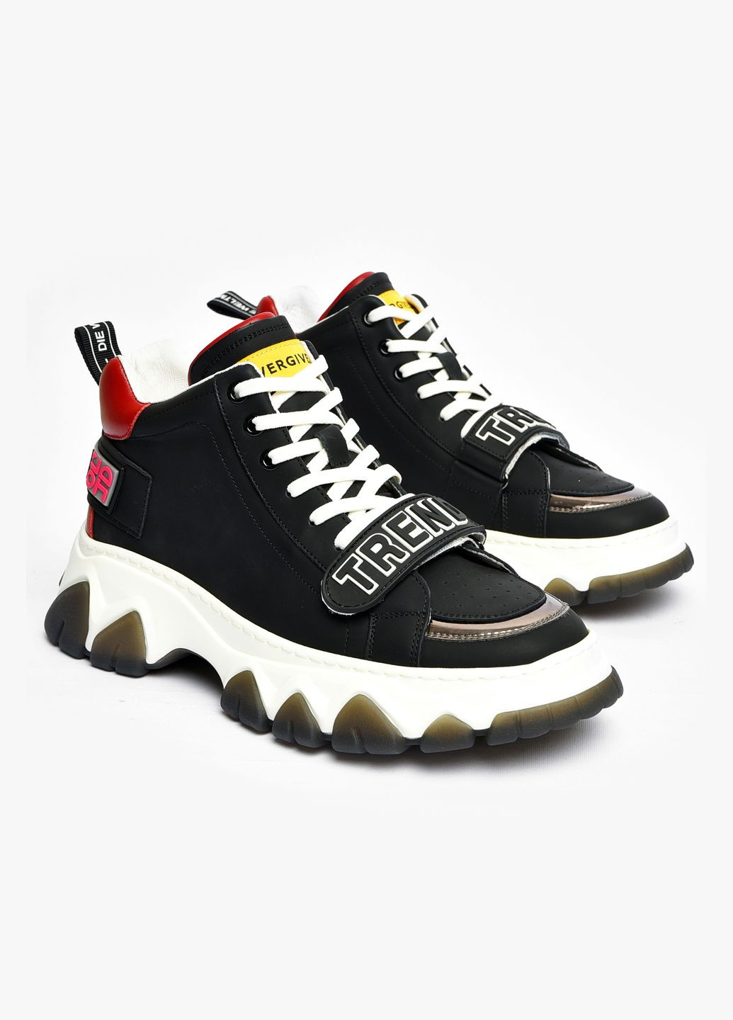 Черные демисезонные кроссовки мужские черного цвета на шнуровке Let's Shop