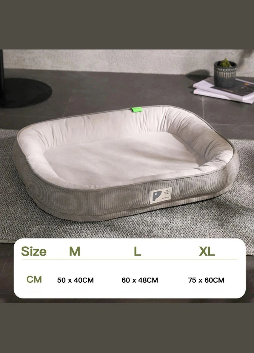 Лежак для котів та собак KimPets, спальне місце для тварин, Сірий М No Brand (311596220)