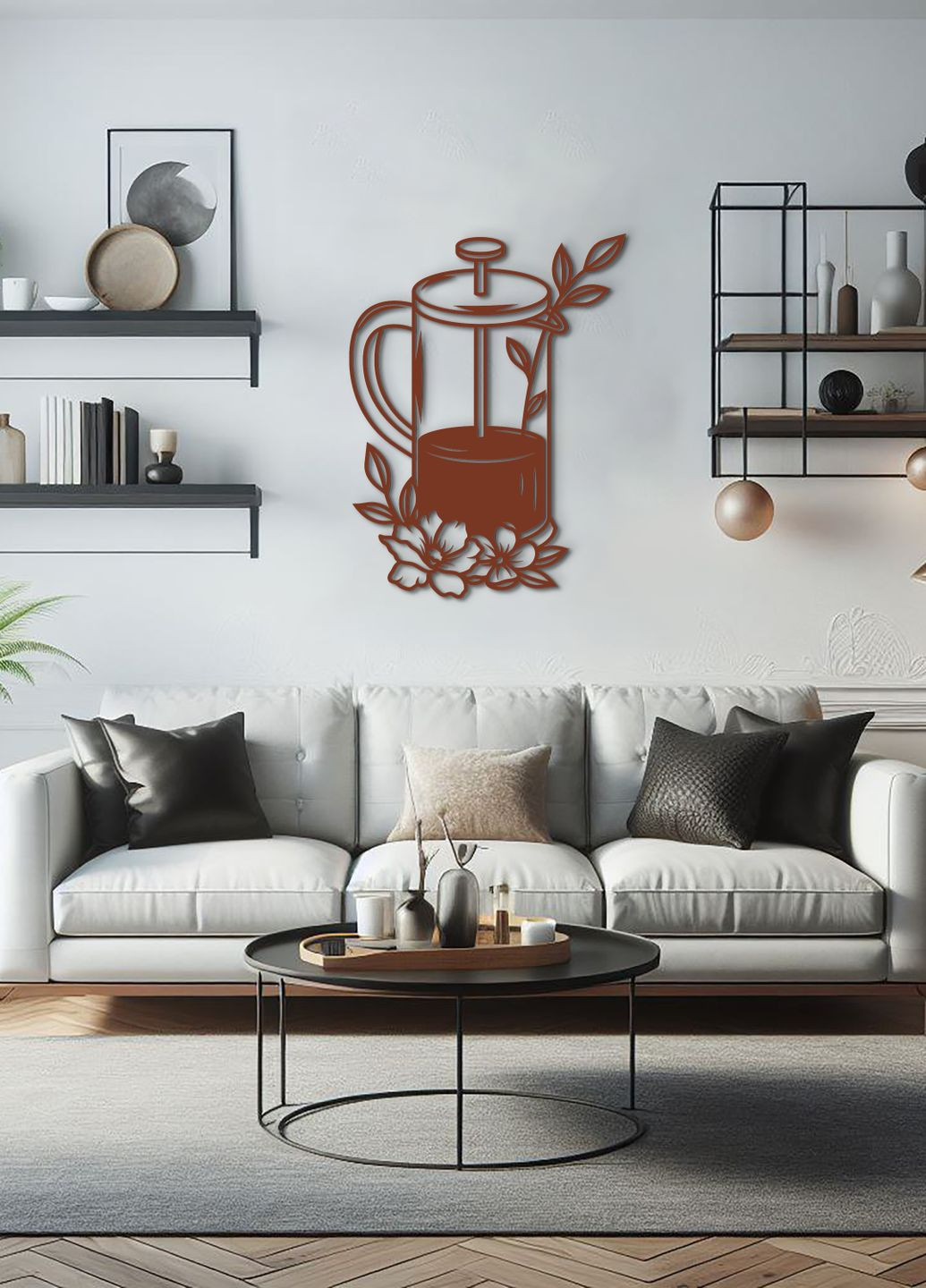 Деревянная картина на кухню, декор в комнату "Заварщик", стиль минимализм 40х30 см Woodyard (292013837)